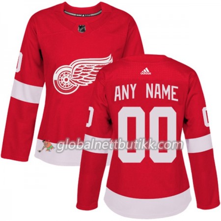 Detroit Red Wings Hockeydrakt Custom 2017-2018 Rød Adidas Authentic - Dame